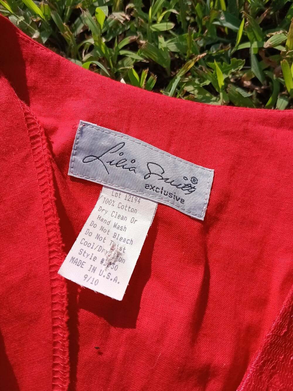 LILIA SMITY Vintage Western Dress Cowgirl Maxi Red Fringed Stud Buttons 9/10 - Picture 10 of 11